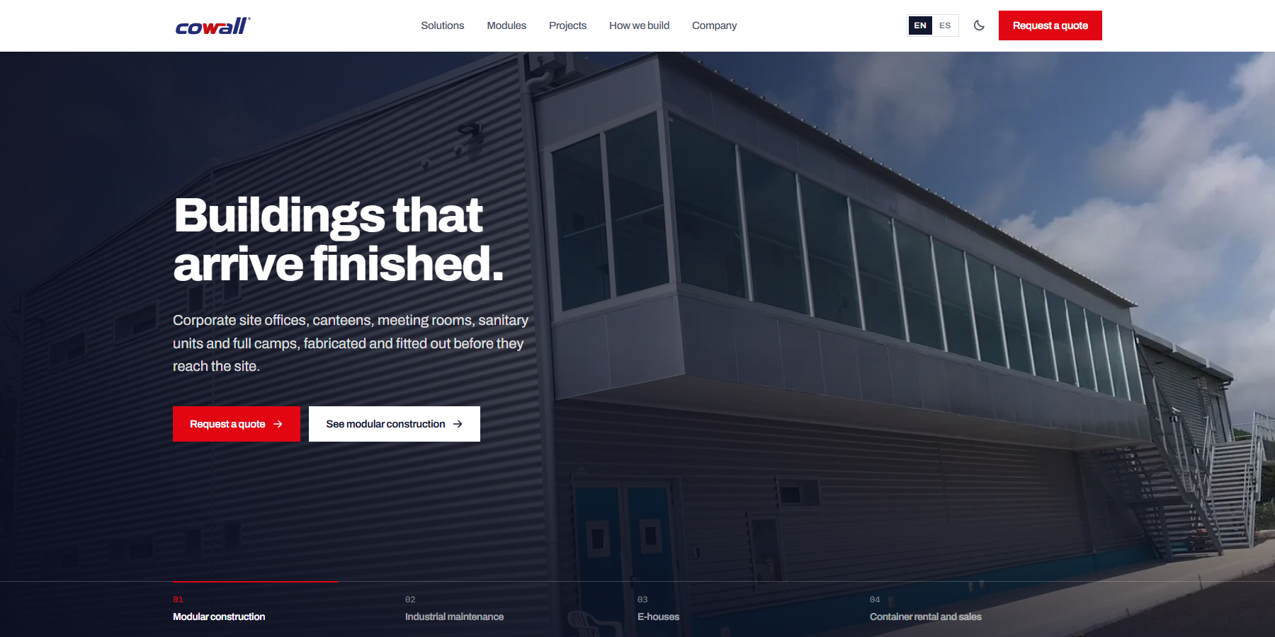 Página web de Cowall diseñada por OnDev