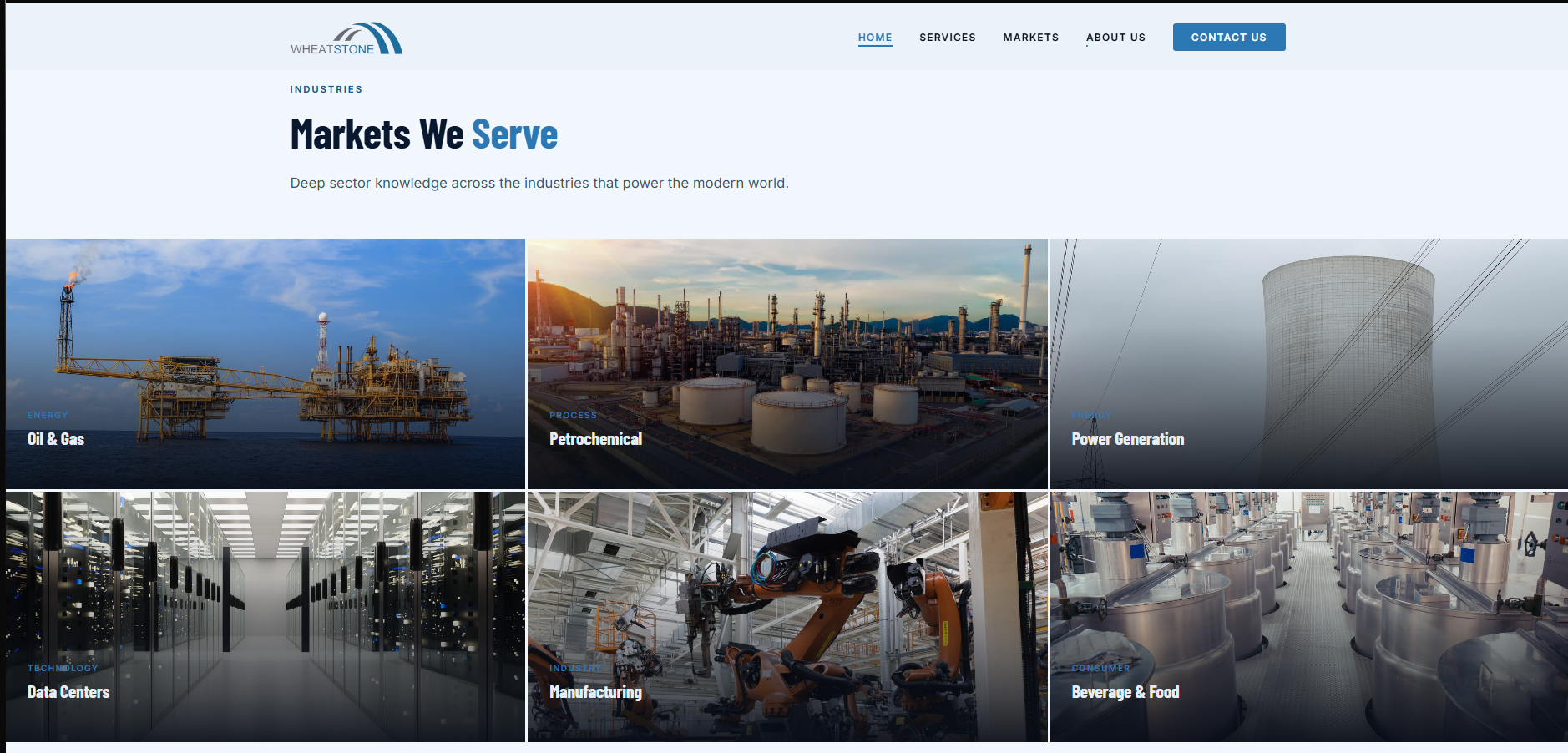 Captura de la web de Wheatstone Industries
